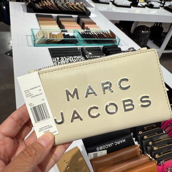 Marc Jacobs 4R4SMP035S01 Slim Bifold Wallet Marshmallow - Picture 8 of 14